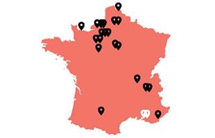 french hotels map
